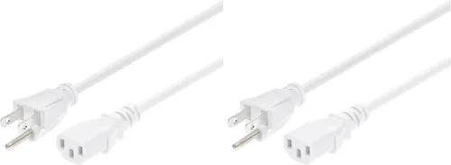 Miniatura 21 de Monoprice Cable de alimentación NEMA 5-15P a IEC 60320 C13, 18AWG, 10A/1250W, 125V, 3 clavijas, 1 pie, negro, paquete de 6