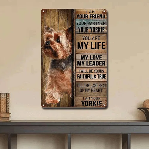 Miniatura 28 de Letrero de metal con texto en inglés "I Am Your Friend", regalo para los amantes de Weimaraner, arte de pared vintage, letreros de barra