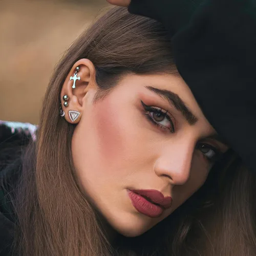 Miniatura 6 de SMILEST Aretes de halo de moissanita de 1 a 2 quilates para mujeres y hombres, diseño de princesa Cushion D Color VVS1 Clarity, aretes de diamantes
