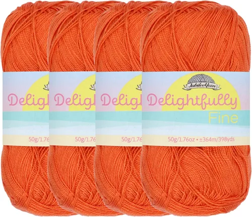 Miniatura 81 de JubileeYarn - Ovillo de hilo deliciosamente fino, 1.76 oz/madeja de rayón de bambú, color rosa polvo, 4 madejas