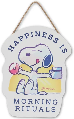 Miniatura 24 de Peanuts Snoopy Be Happy - Decoración redonda de madera para colgar en pared, divertido letrero de Snoopy para decoración del hogar, gran idea de Azul