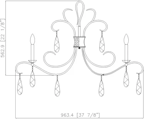 Miniatura 8 de Z-Lite Lámpara de araña Amara 3039-38GG, 5 luces, 300 vatios en total, oro dorado