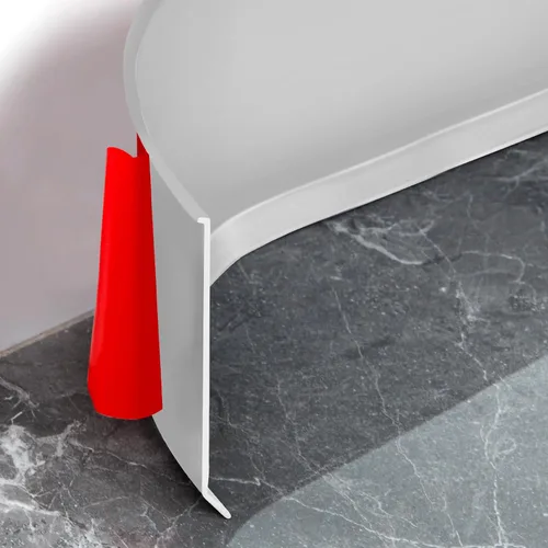 Miniatura 12 de Moldura Flexible para Zócalo de 4 Pulgadas, Base de Pared de Vinilo Autoadhesivo, Despegar y Pegar, Base Cóncava de Goma, Moldura para Zócalo