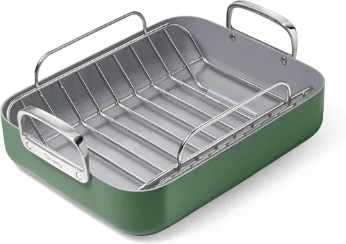 Miniatura 13 de Caraway Bandeja para Asar - Bandeja para Asar de 16x13" con Rejilla - Revestimiento de Cerámica Antiadherente - No Tóxico, Sin PTFE ni PFOA - Apto