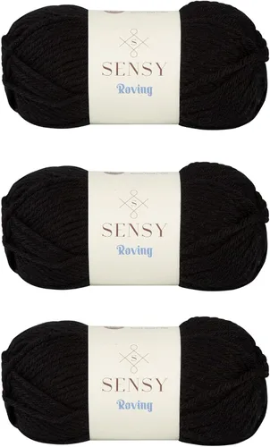 Miniatura 91 de Sensy Roving - Ovillo de lana multicolor, 3.5 onzas, 132 yardas, calibre 5, voluminoso (otoño)