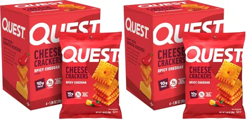 Miniatura 14 de Quest Nutrition - Galletas de queso cheddar picante, 0.35 oz de proteína, bajas en carbohidratos, hechas con queso real, 12