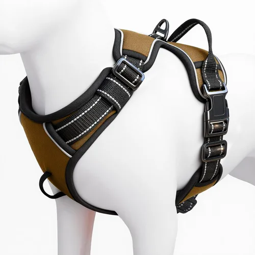 Miniatura 132 de Arnés para perro sin tirones, chaleco reflectante ajustable y acolchado para mascotas con asa de fácil control, fácil de llevar con nudo elegante