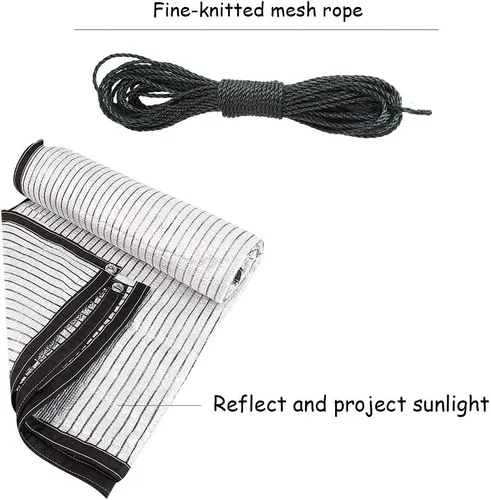 Miniatura 4 de Tela de sombra reflectante de papel de aluminio, protección solar, aislamiento térmico de ventilación resistente a los rayos UV, tasa de sombra