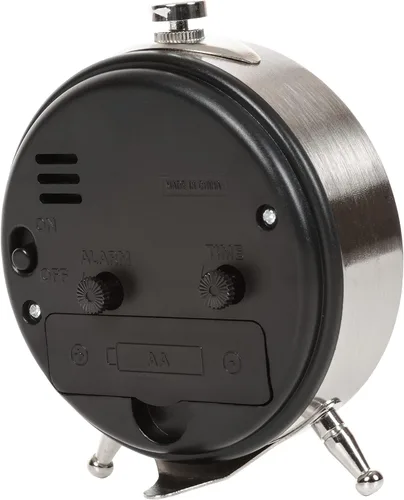 Miniatura 3 de Equity 25655 - Reloj despertador pequeño de metal plateado