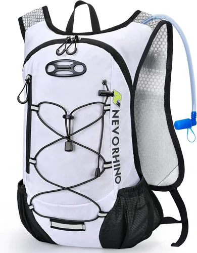 Miniatura 18 de Mochila ligera de hidratación, mochila para correr con bolsa de agua de 2L, mochila de hidratación Hydro para ciclismo, senderismo, apta