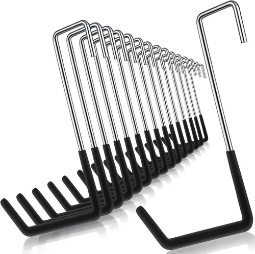 Miniatura 7 de Ferraycle 8 ganchos para colgar en forma de Rafter de acero galvanizado para escaleras, accesorios deportivos, organizador de almacenamiento
