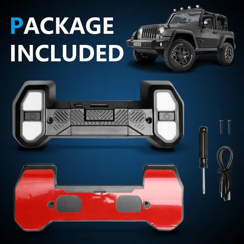Miniatura 9 de sukemichi Luz Interior de Mapa Compatible con 2012-2018 Jeep Wrangler JK JKU, Luces de Lectura para Accesorios Jeep JK 2 Puertas 4 Puertas