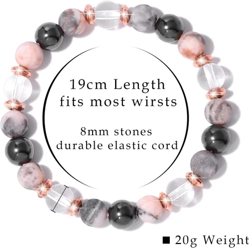 Miniatura 4 de GolbalJew Pulsera curativa para mujer, pulseras de cuentas de ansiedad, joyería de piedra curativa, pulsera de cristal para aliviar el estrés