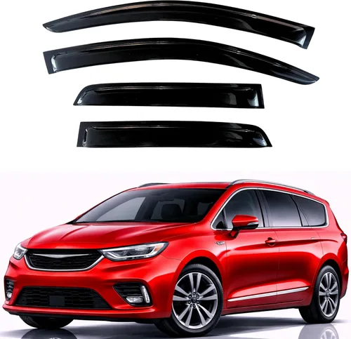Miniatura 206 de KPY Visor de ventana compatible con Hyundai Tucson 2021-2025, 4 piezas de deflector de ventilación para ventana lateral, estilo Mugen, protector