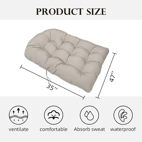 Miniatura 5 de Hamaca impermeable para silla de huevo, cesta colgante, cojines para silla de patio, asiento de huevo, almohadillas de almohada para interiores