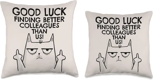 Miniatura 3 de New Job Gifts & Funny Farewell Coworker Ideas New Job Farewell, Colleague & Coworker Leaving Almohada para hombres y mujeres, 16 x 16 pulgadas