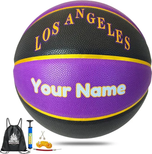 Balones de baloncesto personalizables, personaliza el nombre, logotipo, texto, fotos en baloncesto, tamaño oficial 7 (29.5 pulgadas), regalos de