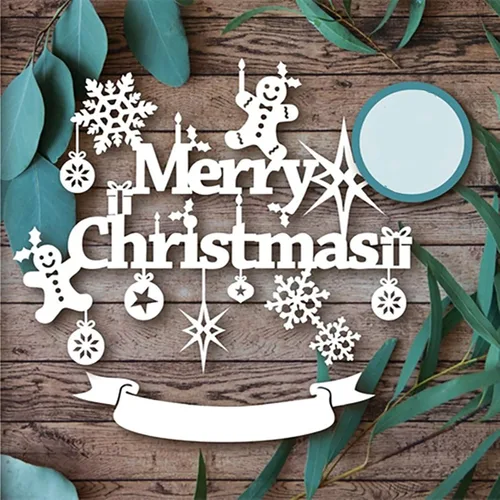 Miniatura 2 de Troqueles de metal de Feliz Navidad para hacer tarjetas, plantillas de corte para álbumes de recortes, álbum de fotos, plantilla de estampado