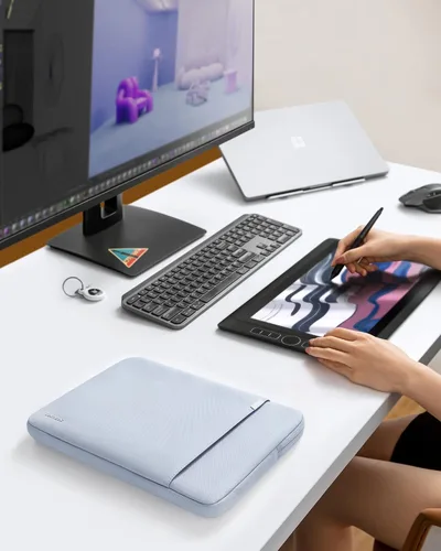Miniatura 7 de tomtoc Funda protectora 360 para laptop Lenovo, HP, ASUS, Dell, Acer Laptop Ultrabook, resistente al agua, a prueba de golpes, con bolsillo