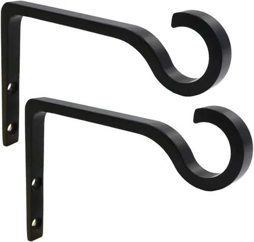 QIEGL Soporte colgante para plantas de 6 pulgadas, gancho de metal para plantas, gancho de pastor decorativo para colgar linternas, comedero de