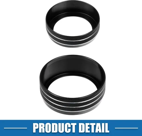 Miniatura 7 de 3 piezas Calcomanías para Perillas de Aire Acondicionado de Automóvil Cubierta de Perilla de Interruptor de Radio AC para Dodge Durango 2017-2020