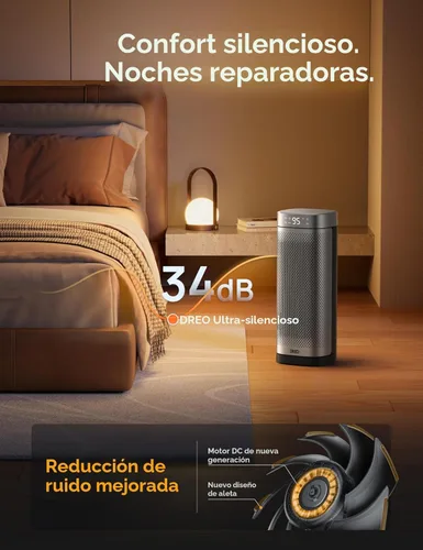 Miniatura 6 de Dreo Calentadores de Espacio para Uso Interior, Calentadores Portátiles de Calentamiento Rápido de 16 Pulgadas con Control Remoto, Temporizador