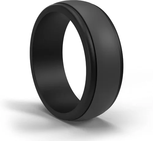 POPCHOSE Anillos de boda de silicona para hombre, anillos de silicona para hombre, anillos de boda de goma de silicona para hombres, tallas 7, 8, 9,