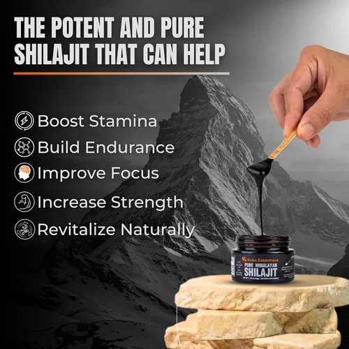 Miniatura 3 de Resina Shilajit del Himalaya, 75% de ácido fúlvico, más de 85 minerales, suplemento ayurvédico de grado dorado para energía, fuerza y bienestar
