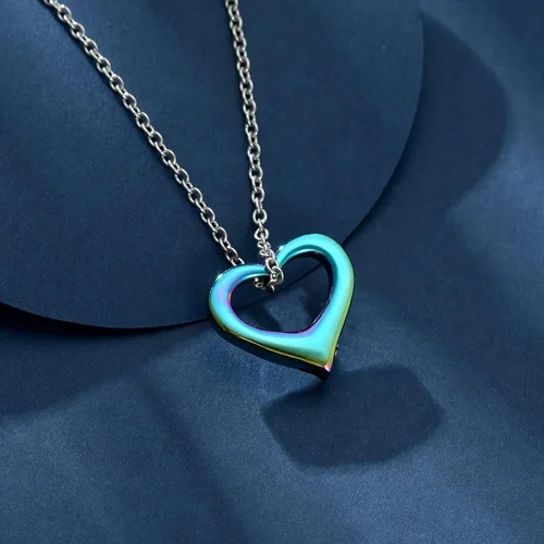 Miniatura 96 de constantlife Joyería de cremación para cenizas – Colgante de corazón conmemorativo collar de urna conmemorativa soporte para cenizas de acero