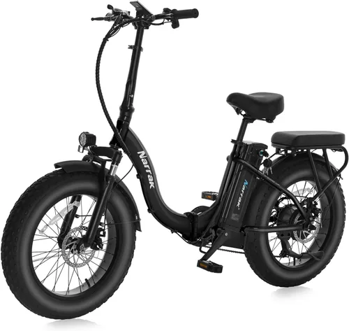Miniatura 9 de Bicicleta eléctrica plegable con neumáticos gordos Narrak, batería extraíble de litio de 48V y 624Wh, motor sin escobillas de pico de 1100W
