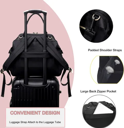 Miniatura 8 de LORADI Large Diaper Bag Tote, Hospital Bag, Baby Shower Essential 14 Pockets, Convertible, Stroller Clips, 3 Insulated Pockets, Water-resistant