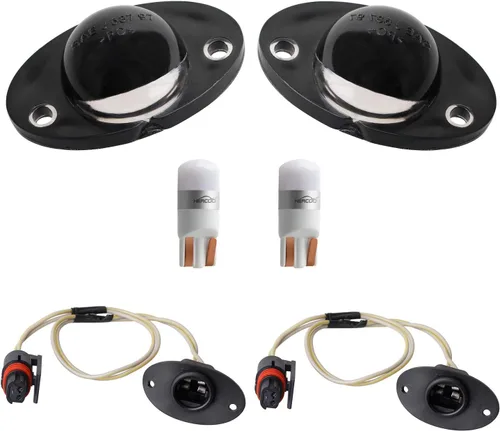 Miniatura 6 de HERCOO Faros de luz para placa de auto para 1994-2002 Dodge RAM 1500 2500 3500, Negro
