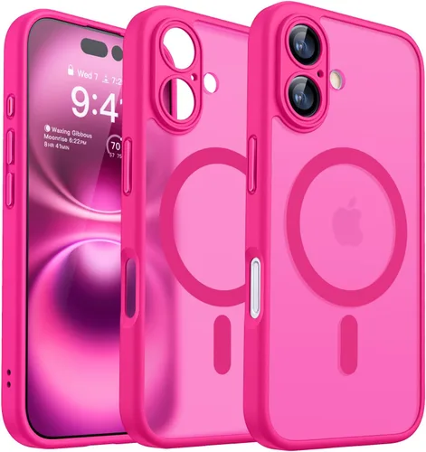 Miniatura 138 de CANSHN Funda magnética compatible con iPhone 17 Pro, mejorada [protección completa de la cámara] [compatible con Magsafe] [mate translúcido] funda