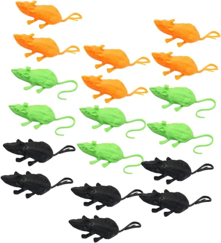 Toyvian 18Pcs Creative Mouse Realistic Fake Mice for Halloween Pranks Fun Adornment for Parties Bedrooms Living Rooms for Scary Decorations and