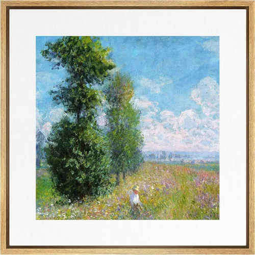Miniatura 25 de SIGNWIN Lienzo enmarcado para pared, diseño retro de cielo azul y nube, paisaje, naturaleza, ilustraciones de área silvestre, bellas artes, casa