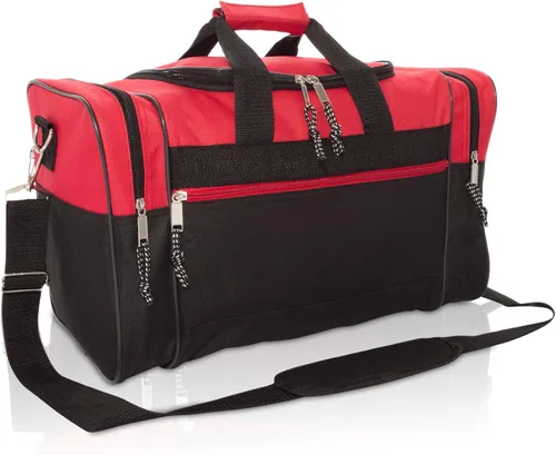 Miniatura 30 de Bolsa de lona, de DALIX, para el gimnasio, para viajar, 17 pulgadas