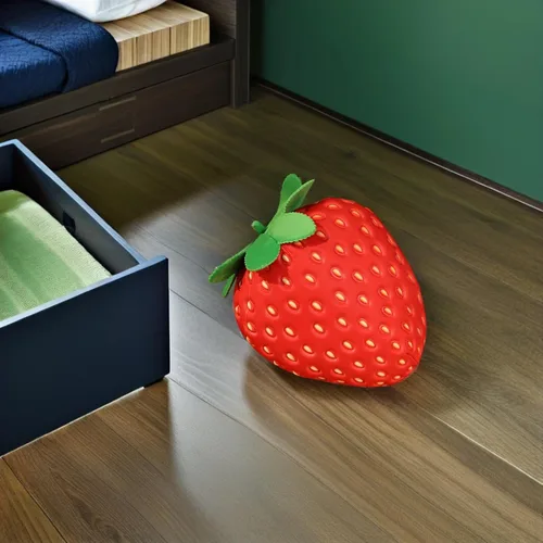 Miniatura 8 de Kisangel - Almohada rellena de fresas de 13.77 x 12.59 x 7.48 pulgadas, cojín de felpa suave para sofá, silla, dormitorio de niños, regalo decorativo