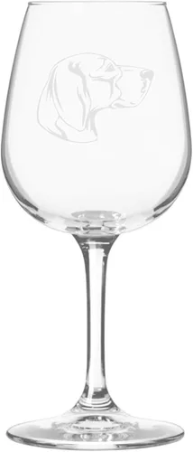 Miniatura 378 de Copa de vino de 12.75 onzas con diseño de perro grabado