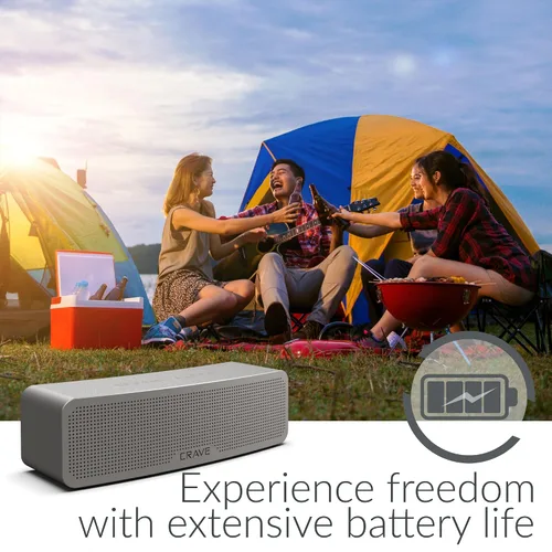 Miniatura 6 de Crave Curve Altavoz inteligente inalámbrico Bluetooth portátil con graves mejorados, micrófono incorporado y altavoz