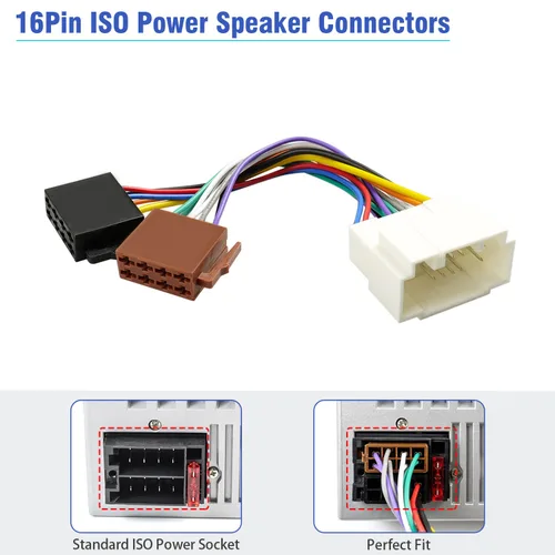 Miniatura 5 de Arnés de cableado de radio aftermarket de 20 pines, adaptador compatible con Honda Suzuki Acura ISO, conector de cable de estéreo de coche