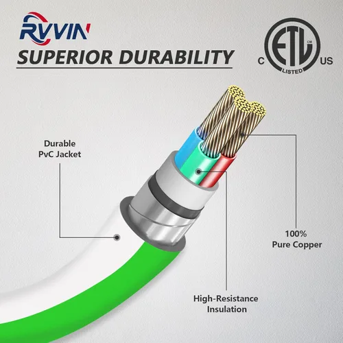 Miniatura 4 de Cable adaptador RV de 15 amperios a 30 amperios y 110 voltios, cable adaptador de 12 pulgadas NEMA 5-15P macho a TT-30R hembra, convertidor