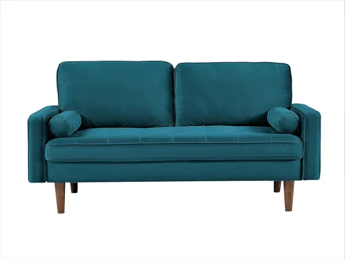 Miniatura 23 de Container Furniture - Sofá de piel sintética para la sala de estar moderna con cojines extraíbles y patas de madera maciza, sofá estilo lujoso