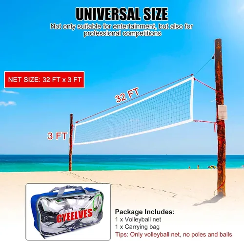 Miniatura 5 de Red de voleibol profesional para exteriores, redes de voleibol de hierba para patio trasero, playa portátil para niños, red de bádminton