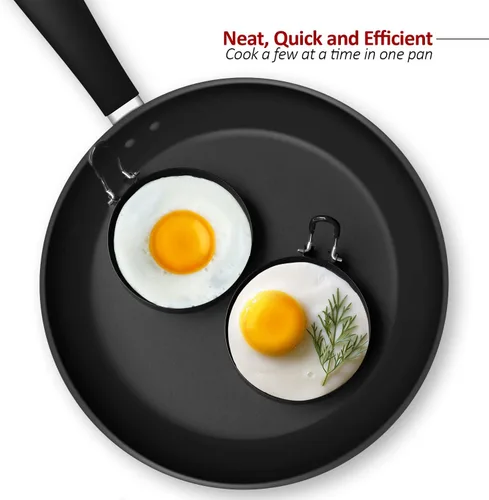 Miniatura 6 de Anillos de acero inoxidable para cocinar huevos, molde para freír panqueques, huevos y tortillas, 4