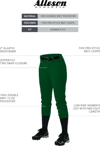 Miniatura 2 de Alleson Athletic pantalones softball con trabillas de cinturón para mujer