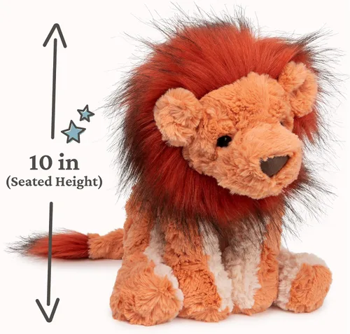 Miniatura 2 de GUND Cozys Collection - Animal de peluche de león para edades de 1 año en adelante, naranja/rojo, 10 pulgadas