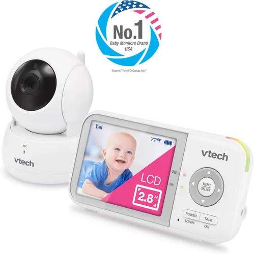 Miniatura 13 de VTech VM923 Monitor de bebé, pantalla de 2.8 pulgadas, panorámica-inclinación-zoom, alcance de 1000 pies, visión nocturna, audio de 2 vías, sensor