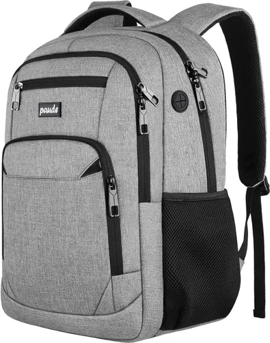 Paude Mochila escolar, mochila de viaje para laptop de 17.3 pulgadas, mochila para adolescentes y niños, mochila universitaria con puerto de carga