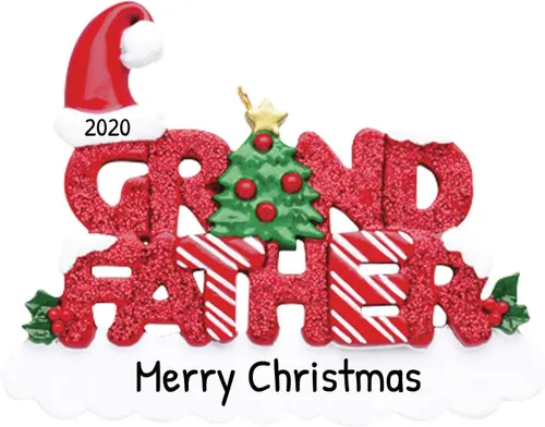 Miniatura 19 de Adorno de Navidad familiar personalizado – Adorno de papá, adornos personalizados para papá 2025, regalo personalizado para papá nuevo para árbol