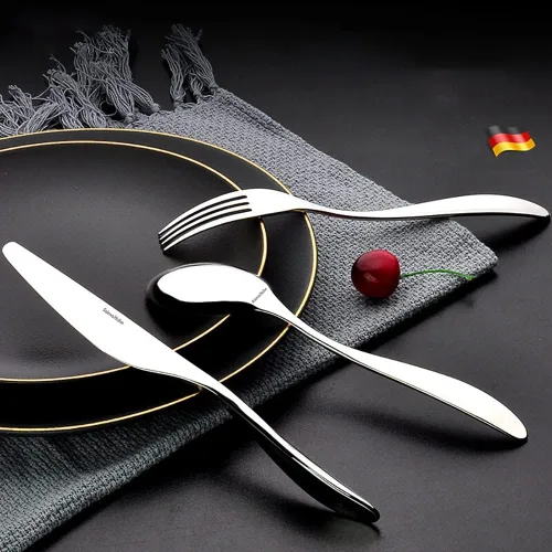 Miniatura 6 de 40-Piece Silverware Set for 8, Premium Food Grade Stainless Steel Flatware Sets, Mirror Polished Cutlery Set Includes Spoons Forks Knives